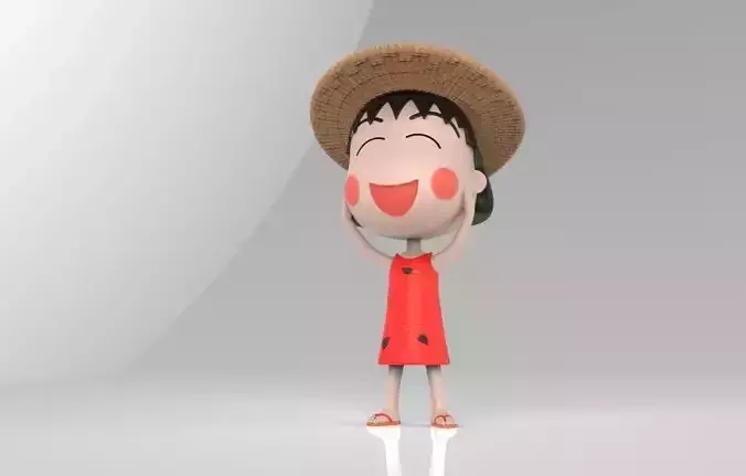 Chibi Maruko Chan Summer Dress 3D print model