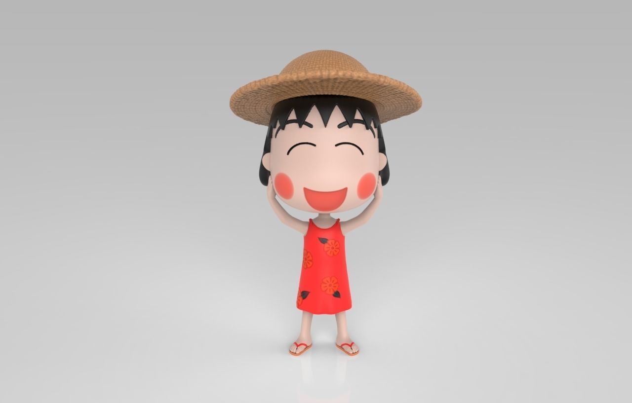 Chibi Maruko Chan Summer Dress 3D print model_1
