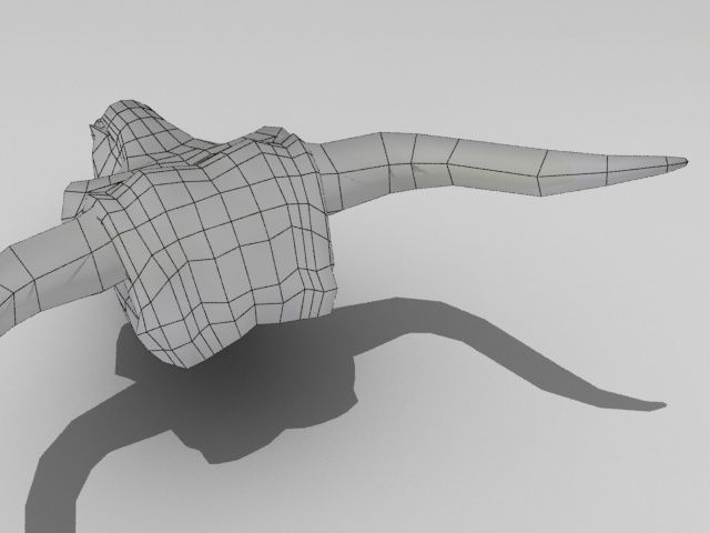 Cow Skull Low-poly 3D model_15