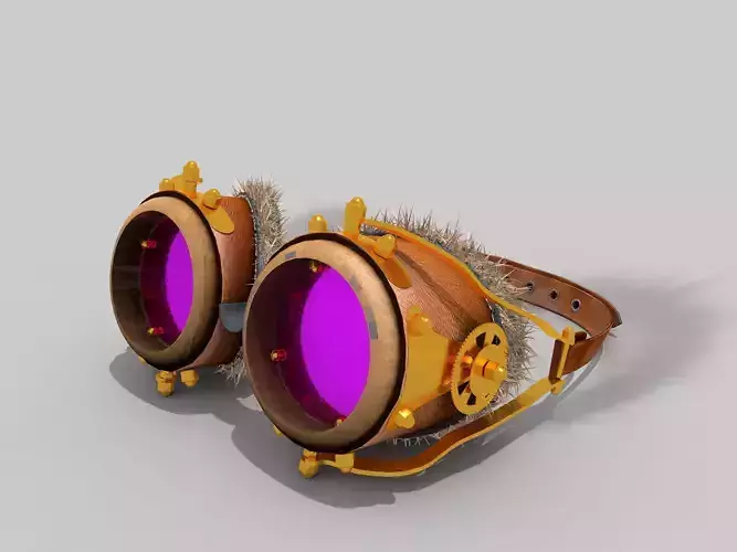 glasses steampumk Low-poly 3D model