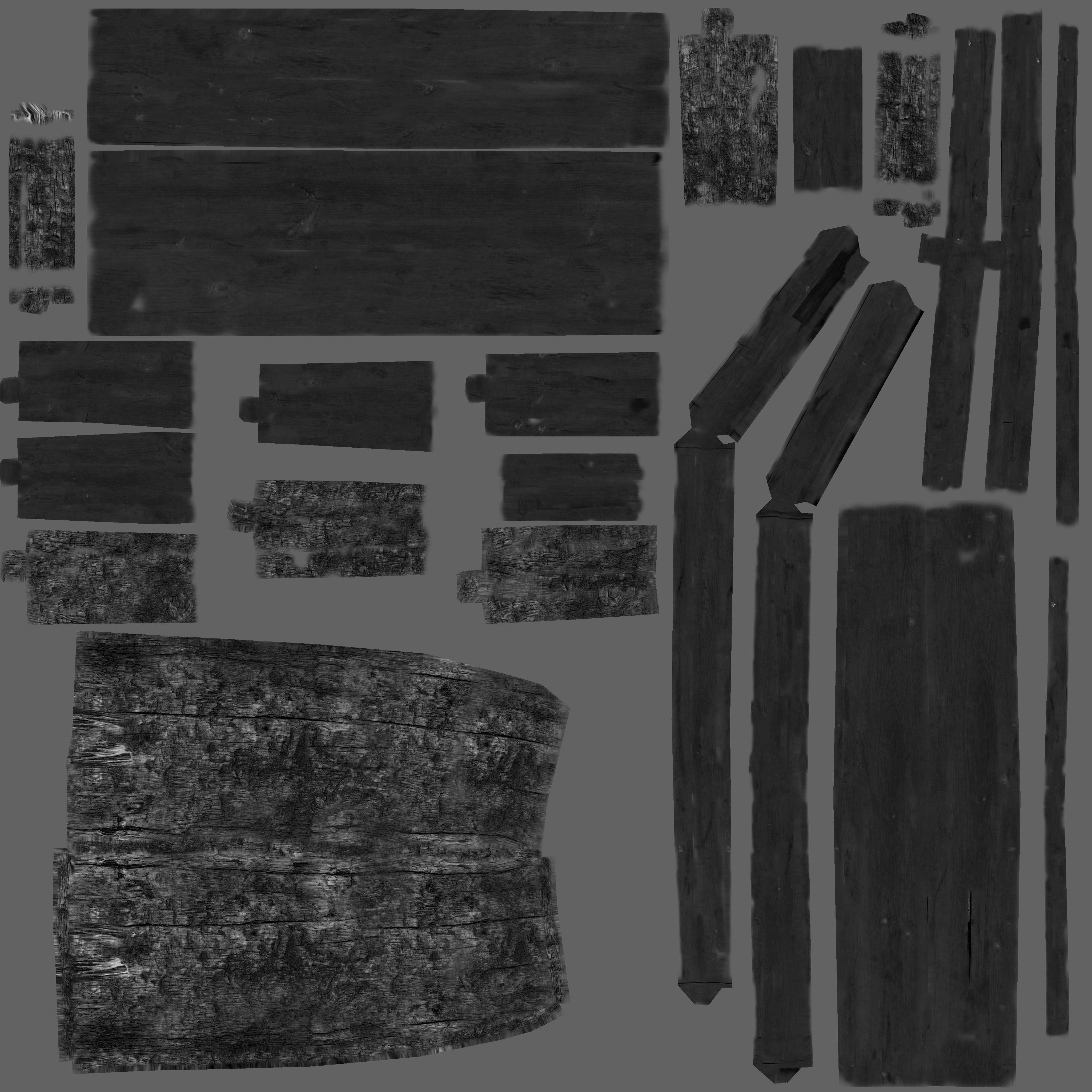 Old Table Low-poly 3D model_13