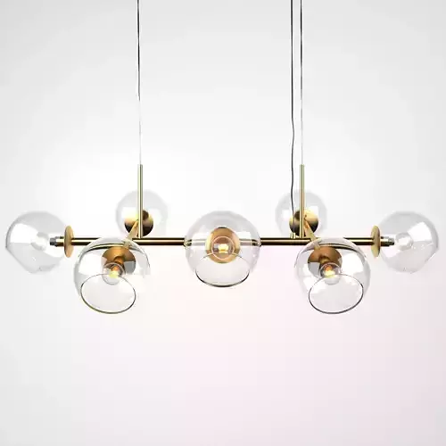 Staggered Glass Chandelier