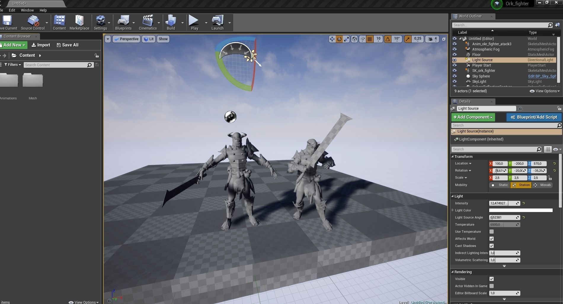 Ork fighter Low-poly 3D model_13