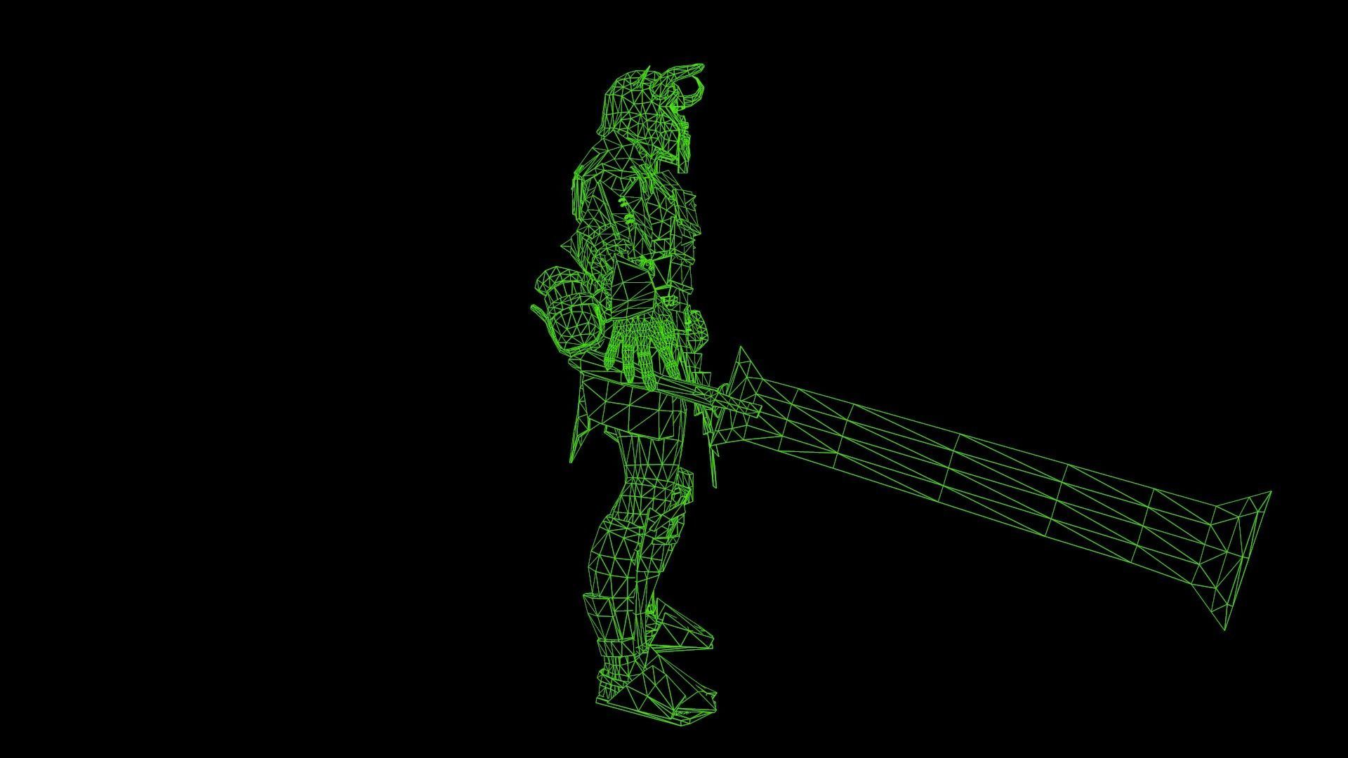 Ork fighter Low-poly 3D model_20