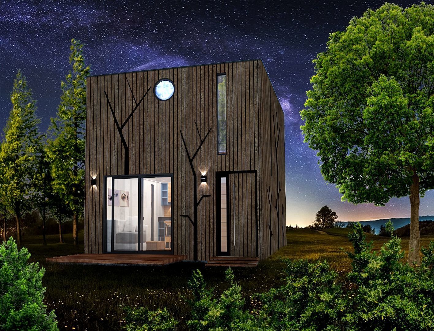 modern-contemporary micro house on 22 m2 Low-poly 3D model_15