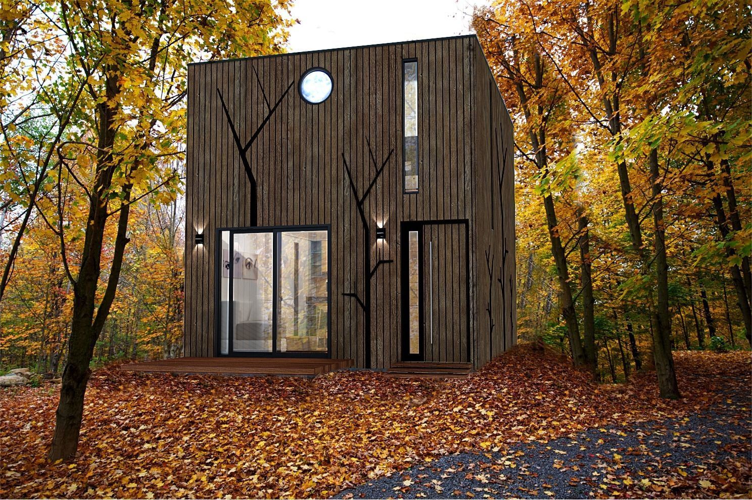 modern-contemporary micro house on 22 m2 Low-poly 3D model_16