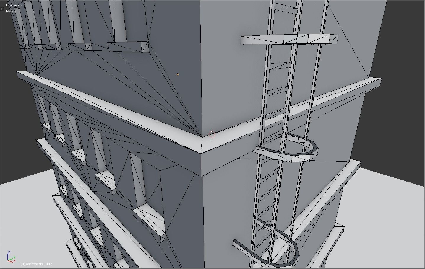 low poly apartment building Free low-poly 3D model_18