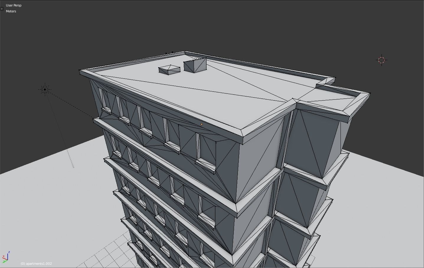 low poly apartment building Free low-poly 3D model_17