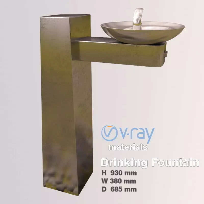 Fountain-Drinking Fountain 3D model