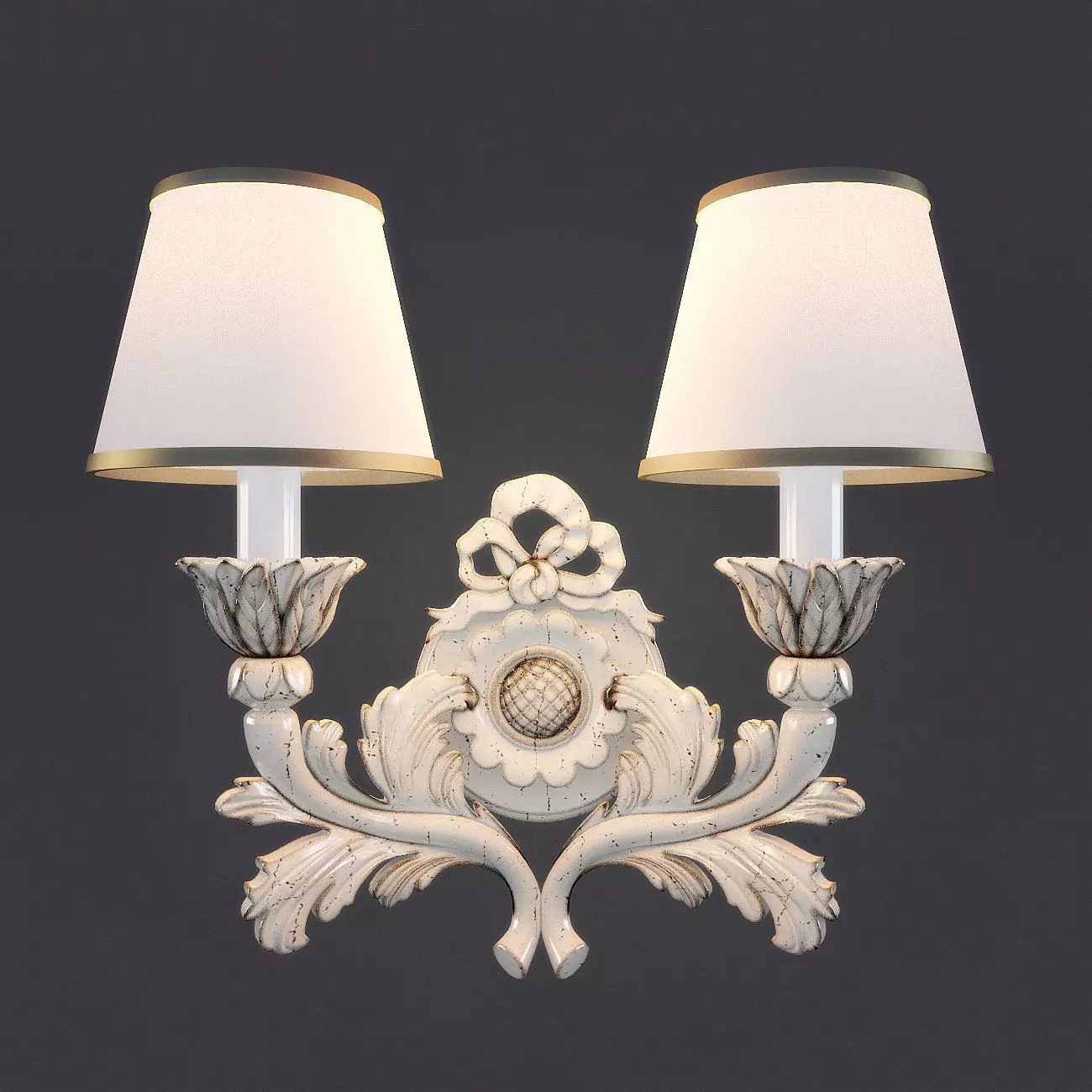 chelini wall sconce with two lamps 3D model_0