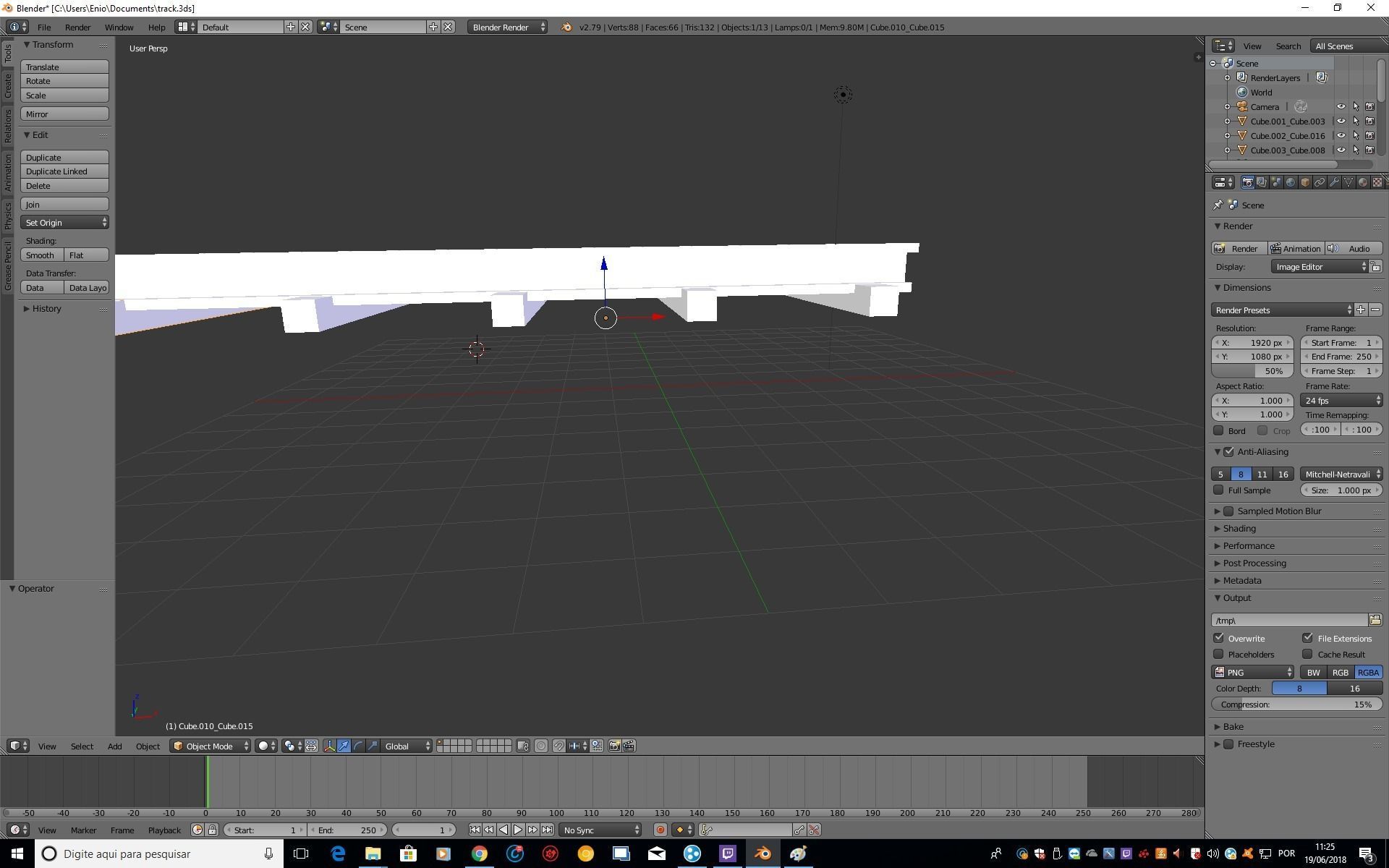 Ho scale Model Train Track 3D model_2