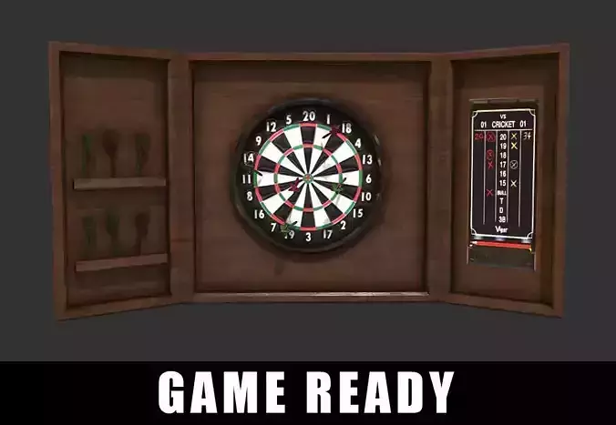 Dart Board  Low-poly 3D model
