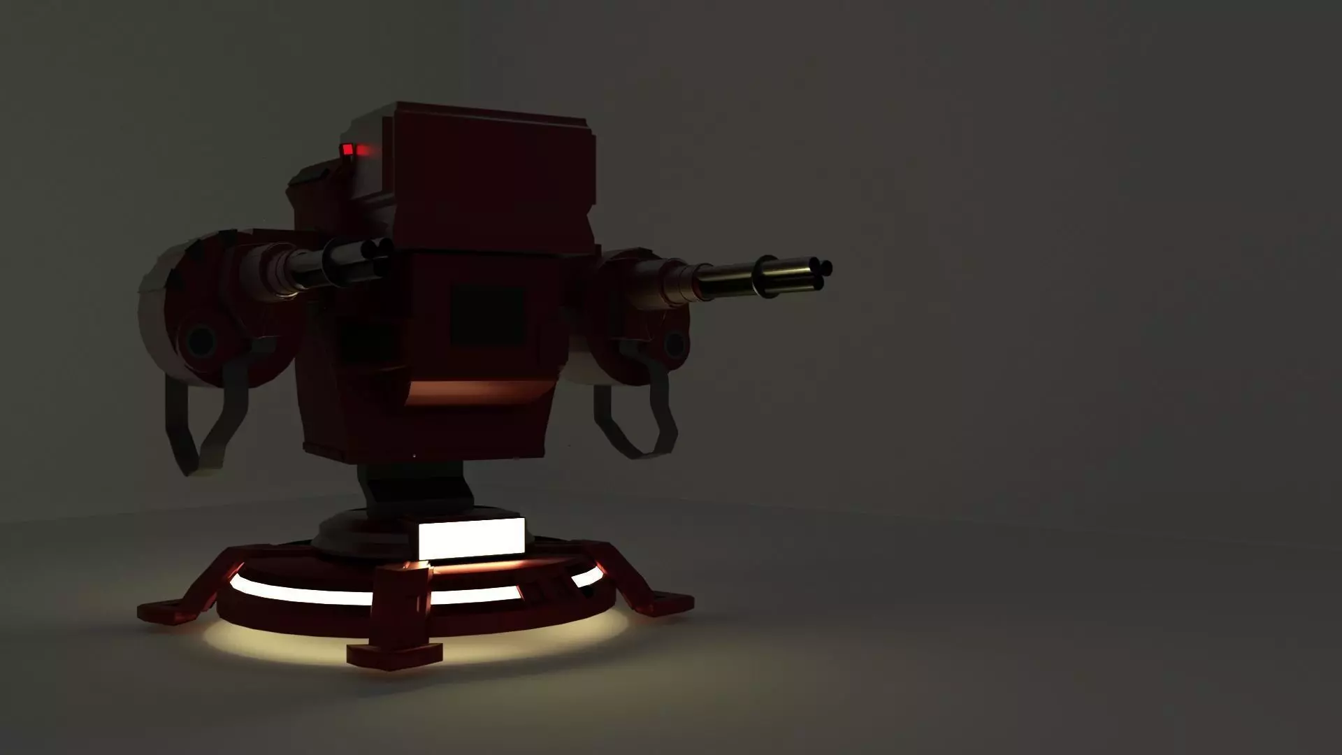 Auto-Turret robot 3D model_0