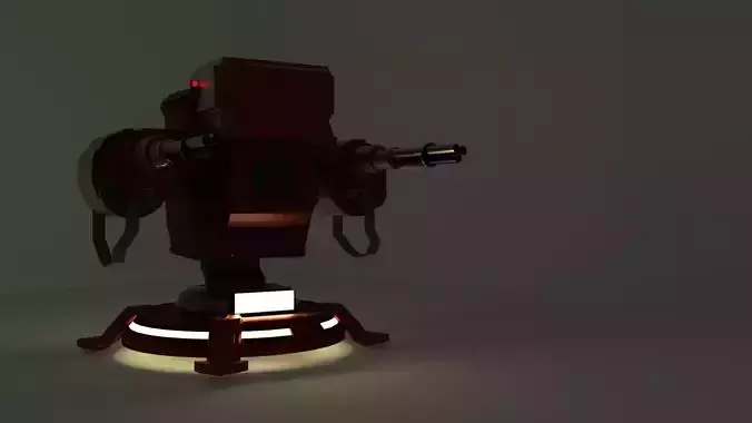 Auto-Turret robot 3D model