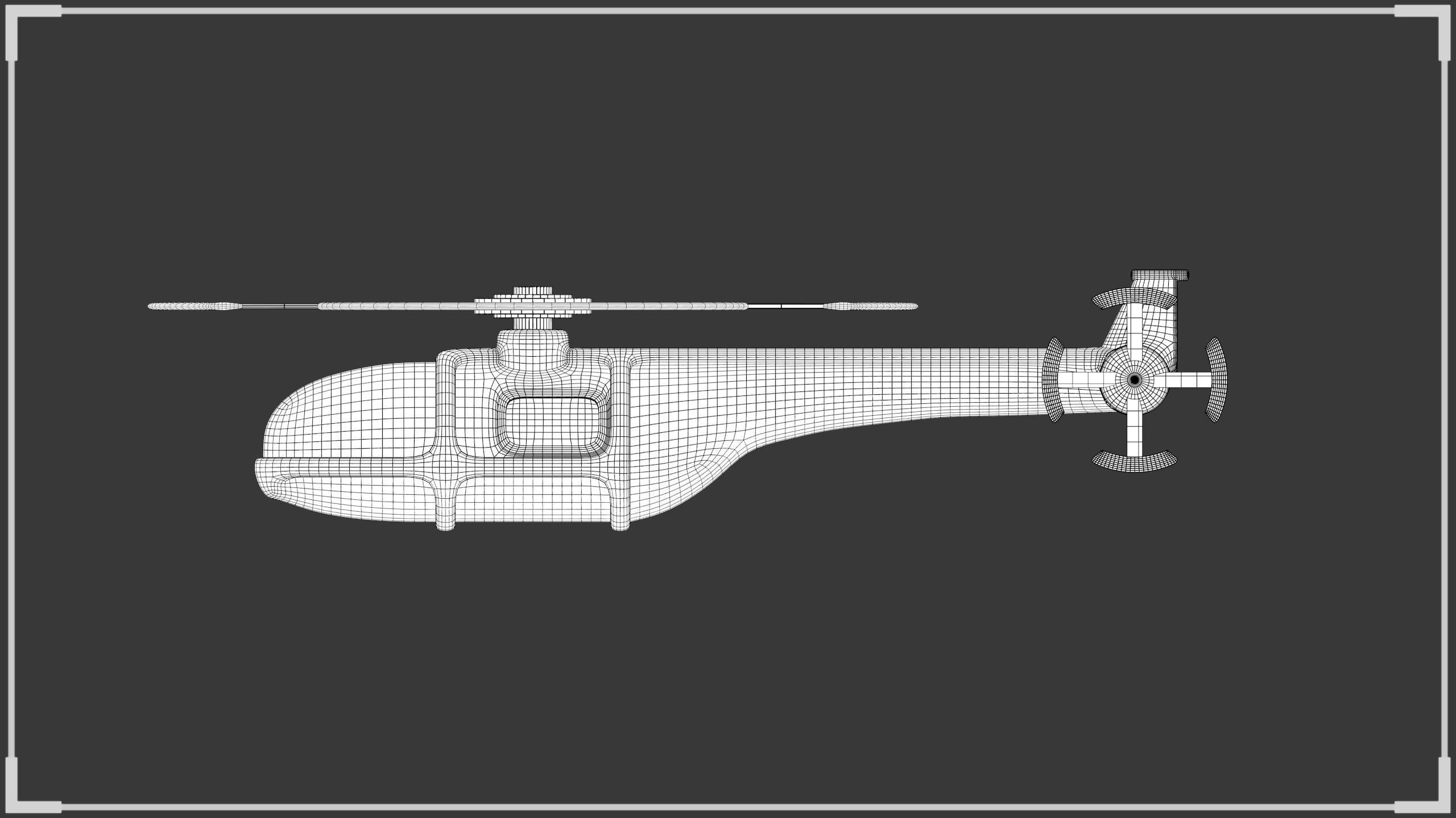 Neon Helicopter - Animated 3D model_7