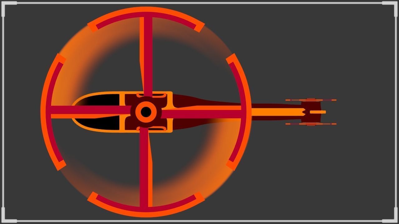 Neon Helicopter - Animated 3D model_4