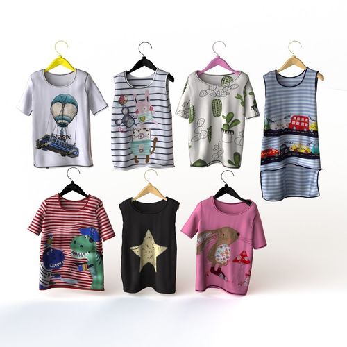 T shirt for a boy and gorl kids baby 3D model