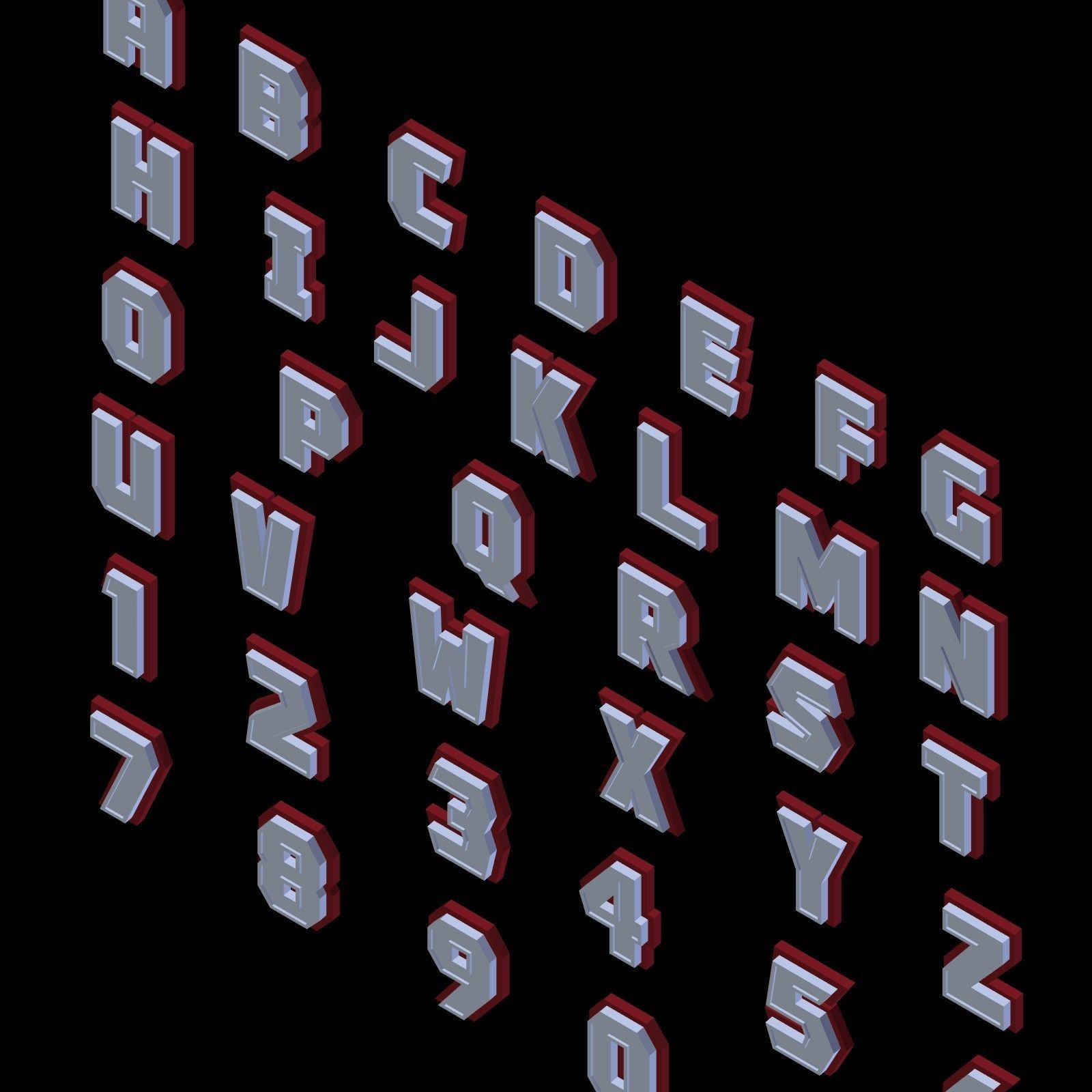 Alphabet - Low Poly Low-poly 3D model_3