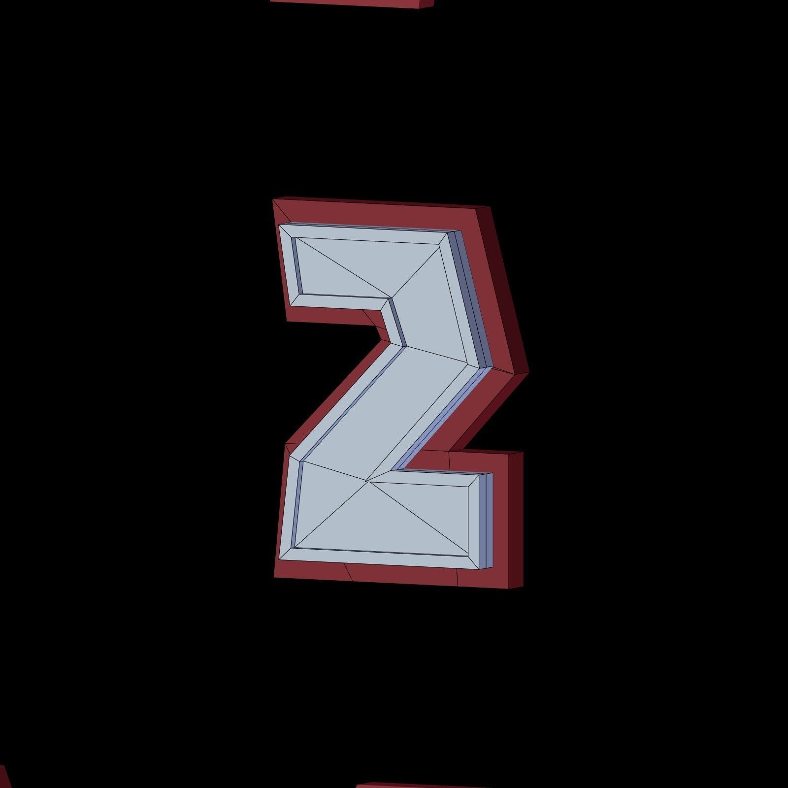 Alphabet - Low Poly Low-poly 3D model_16