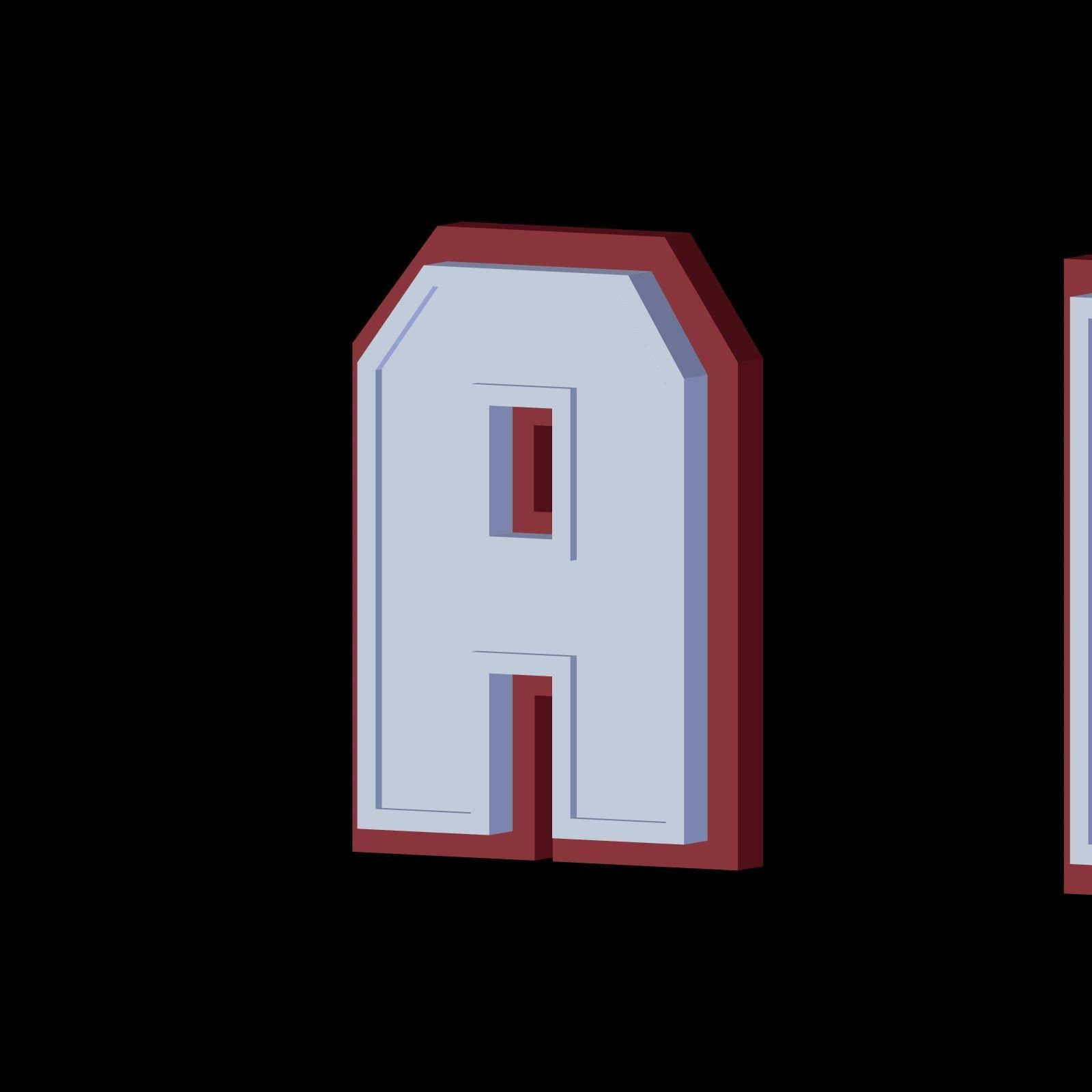 Alphabet - Low Poly Low-poly 3D model_7
