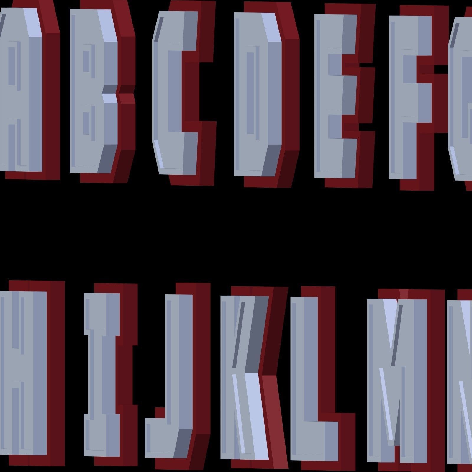 Alphabet - Low Poly Low-poly 3D model_6