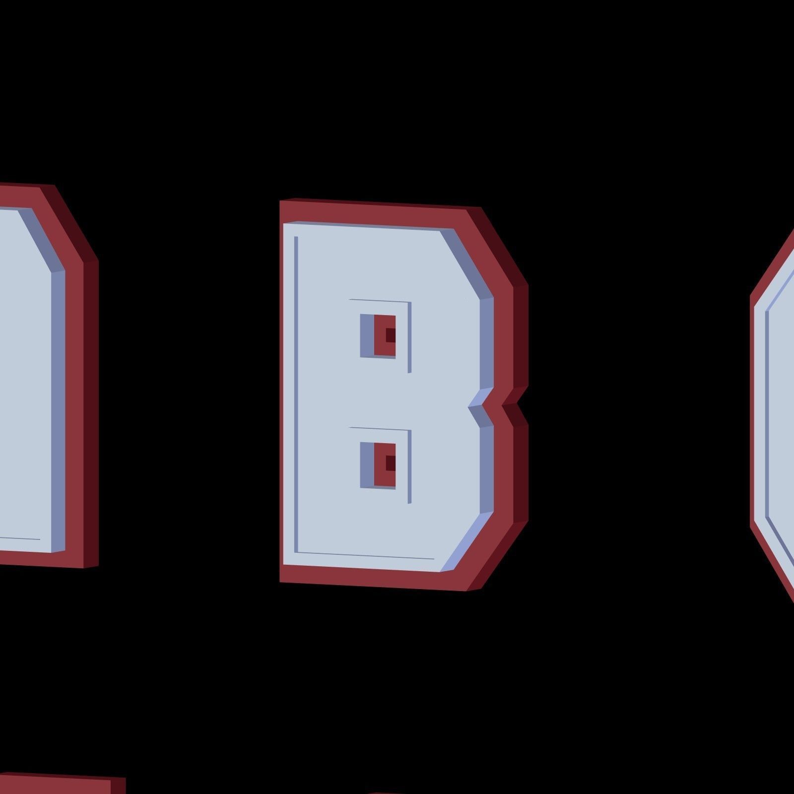 Alphabet - Low Poly Low-poly 3D model_9