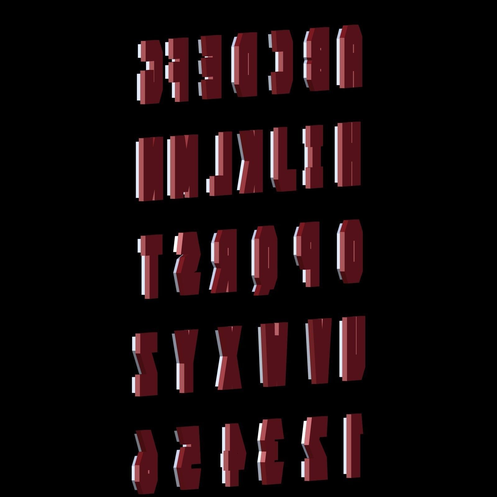 Alphabet - Low Poly Low-poly 3D model_5