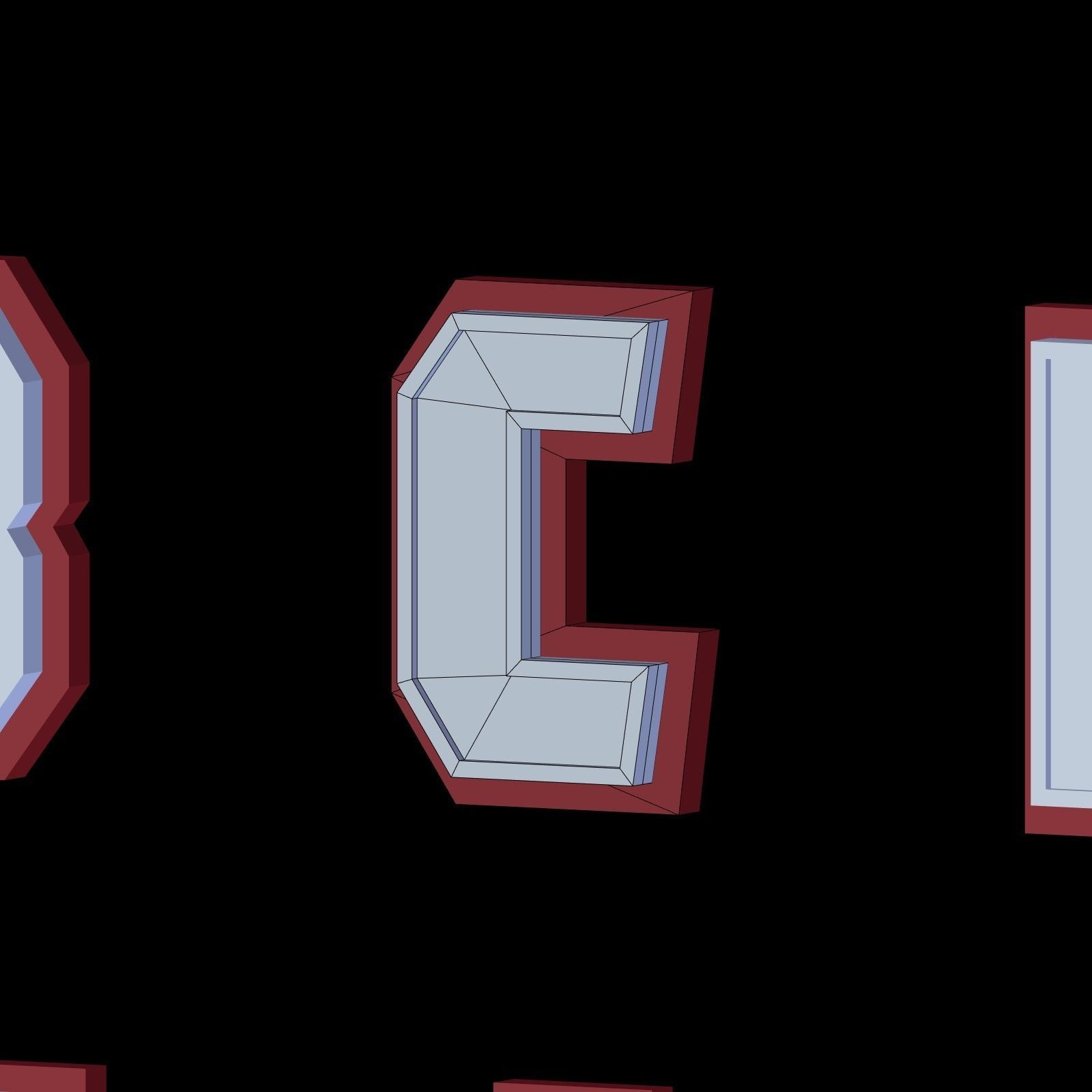 Alphabet - Low Poly Low-poly 3D model_12