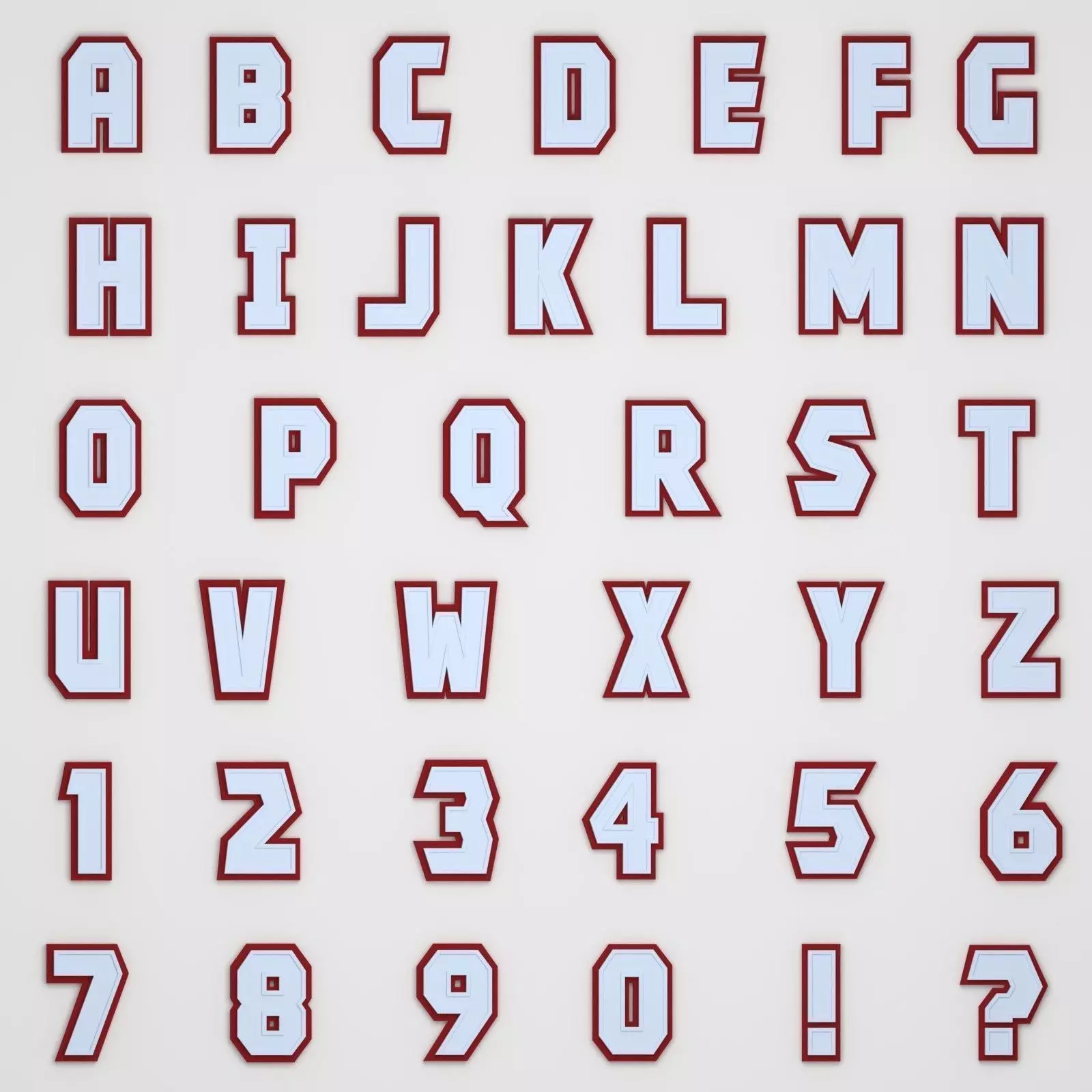 Alphabet - Low Poly Low-poly 3D model_0