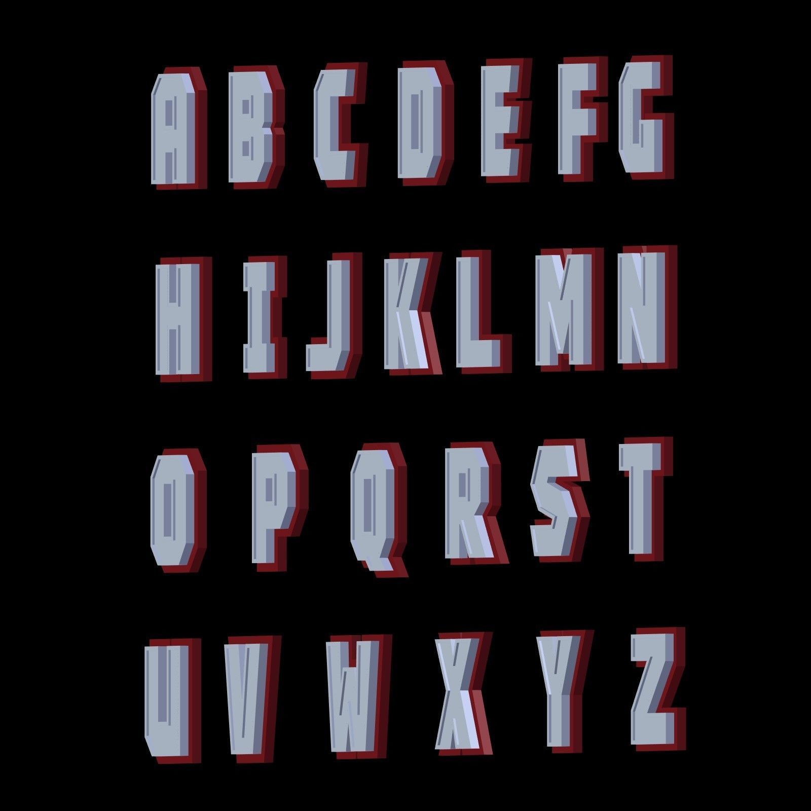 Alphabet - Low Poly Low-poly 3D model_2