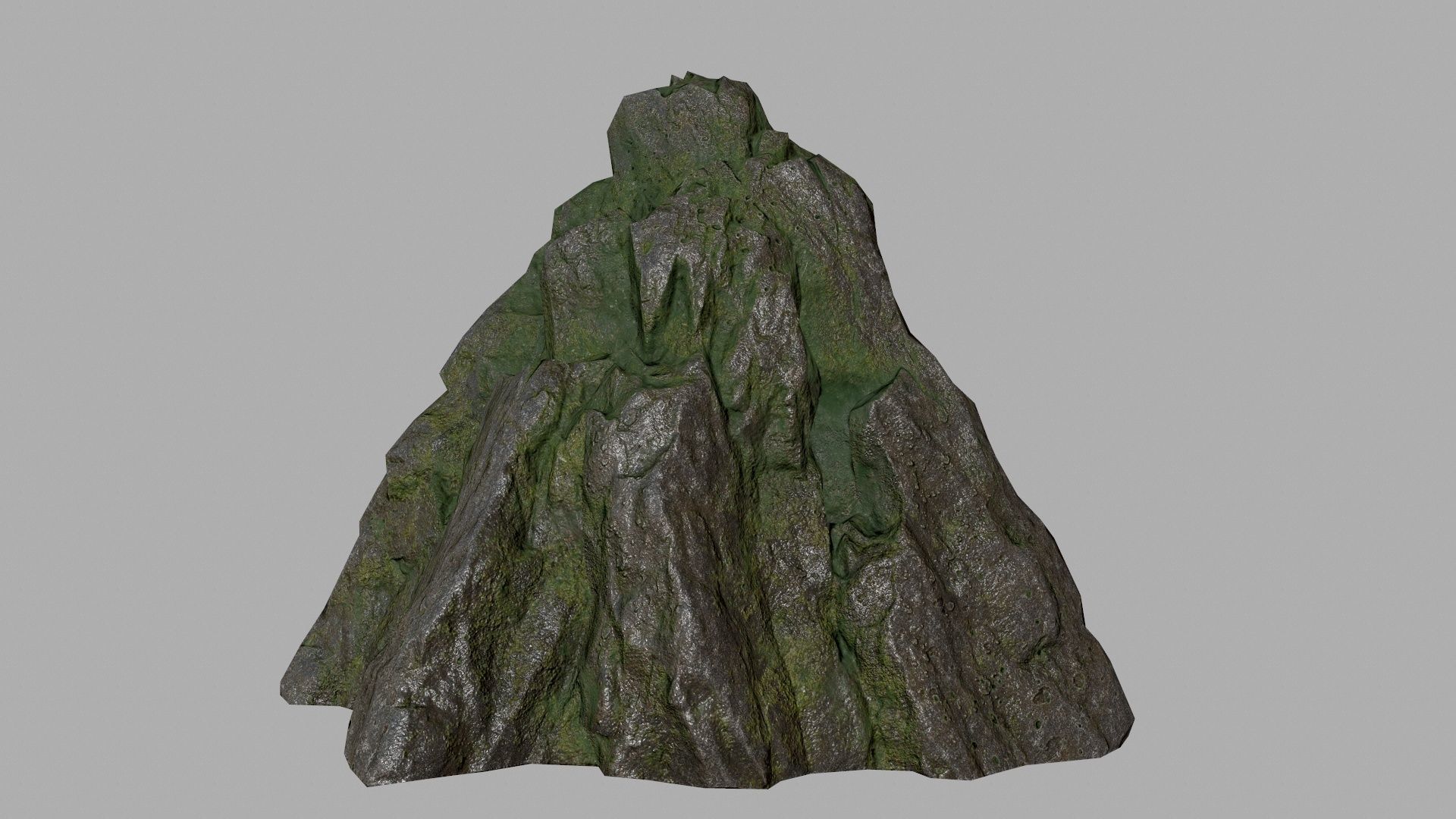 mossy rock set Low-poly 3D model_10