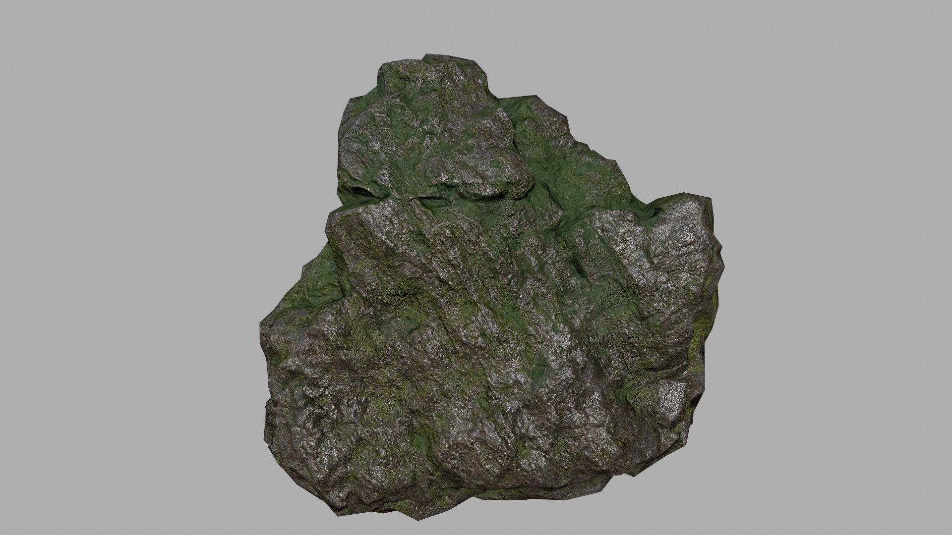 mossy rock set Low-poly 3D model_18