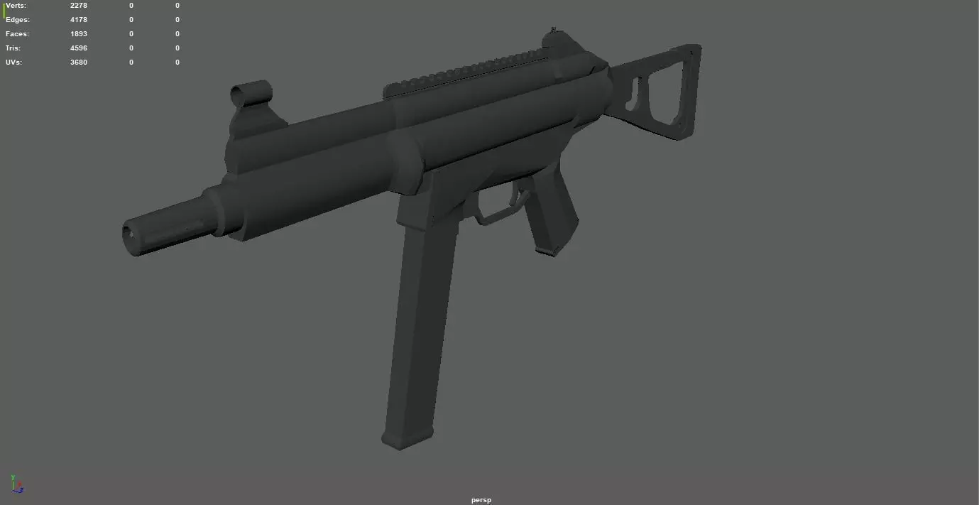 UMP 45 Free low-poly 3D model_0