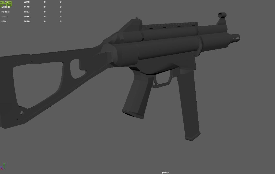 UMP 45 Free low-poly 3D model_3
