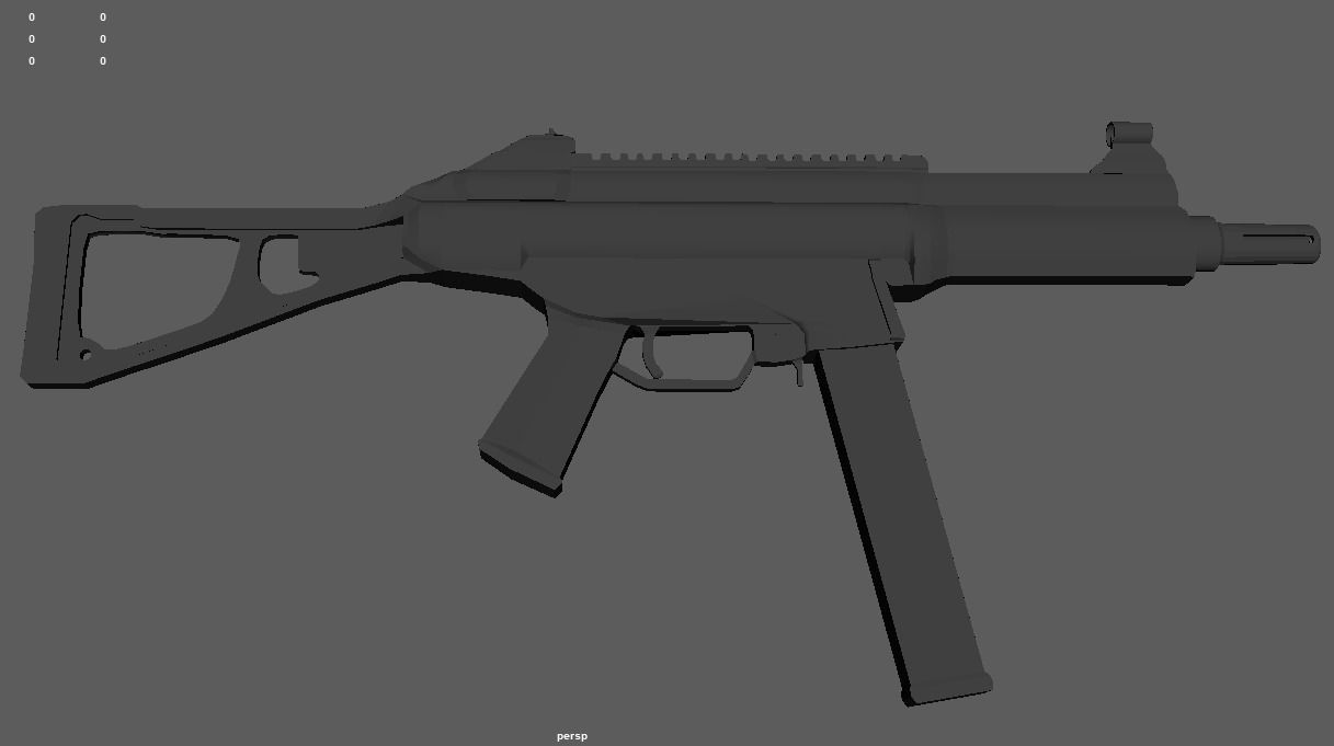 UMP 45 Free low-poly 3D model_2