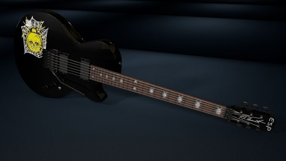 Kirk Hammett ESP KH-3 SpiderSkull 3D model_2