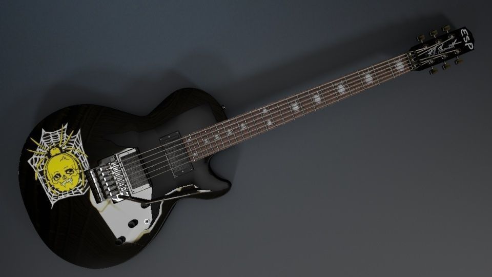 Kirk Hammett ESP KH-3 SpiderSkull 3D model_1
