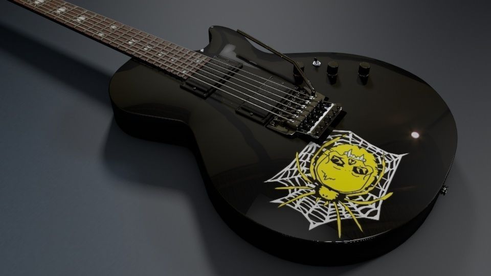 Kirk Hammett ESP KH-3 SpiderSkull 3D model_4