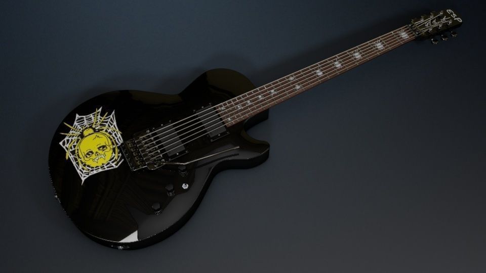 Kirk Hammett ESP KH-3 SpiderSkull 3D model_3
