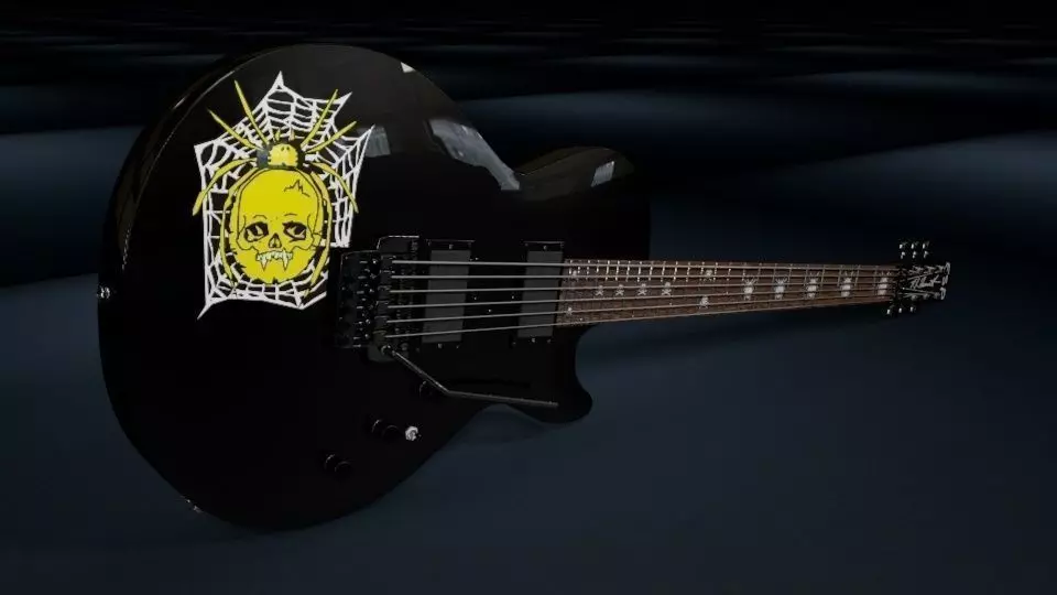 Kirk Hammett ESP KH-3 SpiderSkull 3D model_0