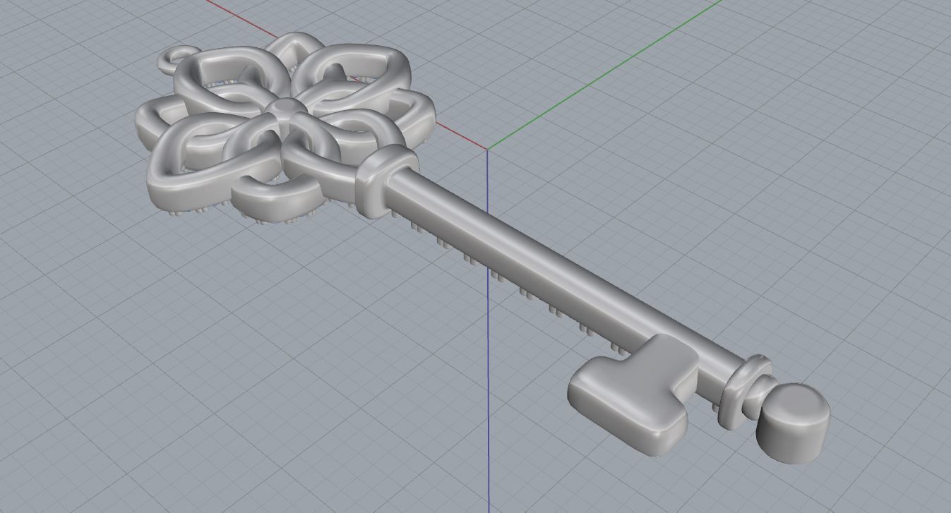 Pendant key 3d print model Diamonds necklace printable stl 3dm 3D print model_11