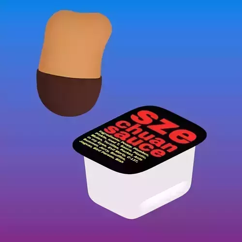 Szechuan Sauce - Animated Low-poly 3D model