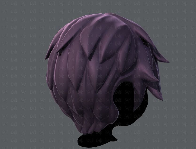 3D Hair style for boy V07 Low-poly 3D model_4