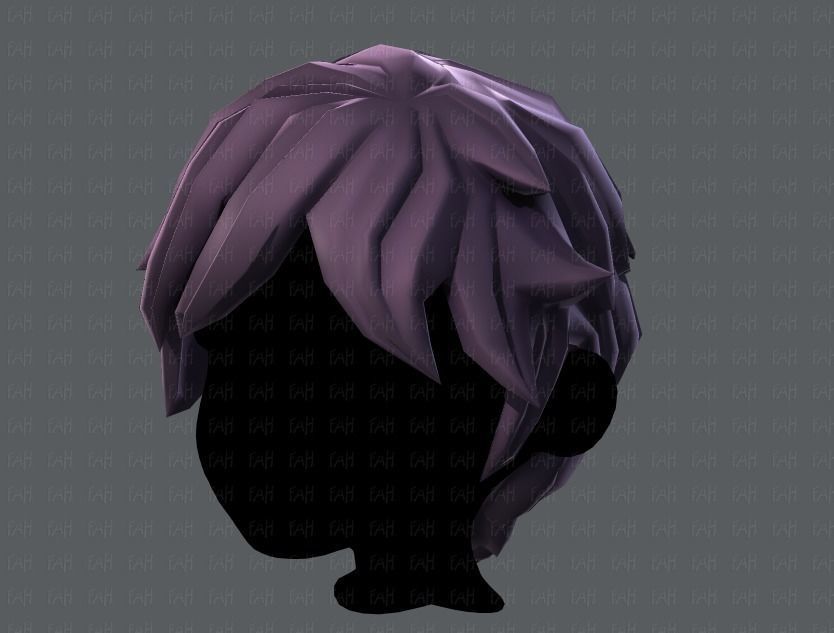 3D Hair style for boy V07 Low-poly 3D model_24