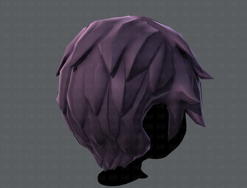 3D Hair style for boy V07 Low-poly 3D model_20