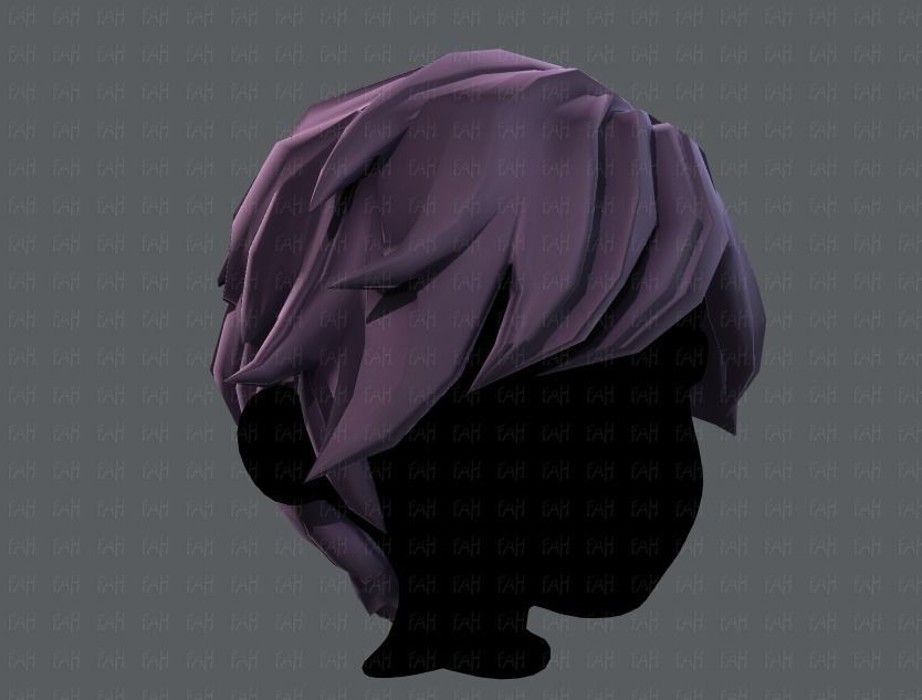 3D Hair style for boy V07 Low-poly 3D model_18