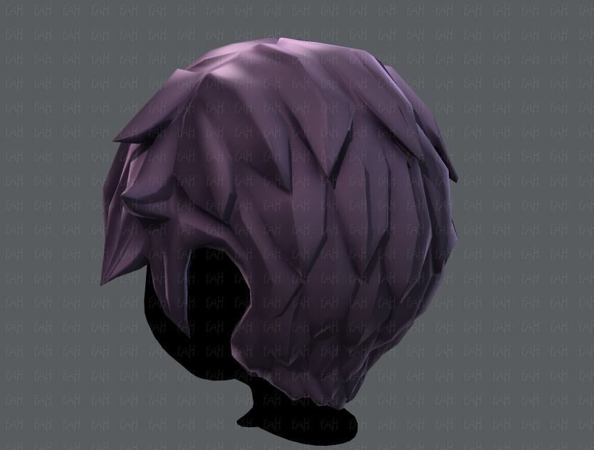 3D Hair style for boy V07 Low-poly 3D model_22