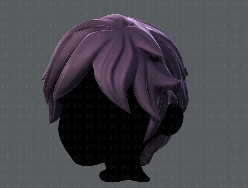 3D Hair style for boy V07 Low-poly 3D model_8
