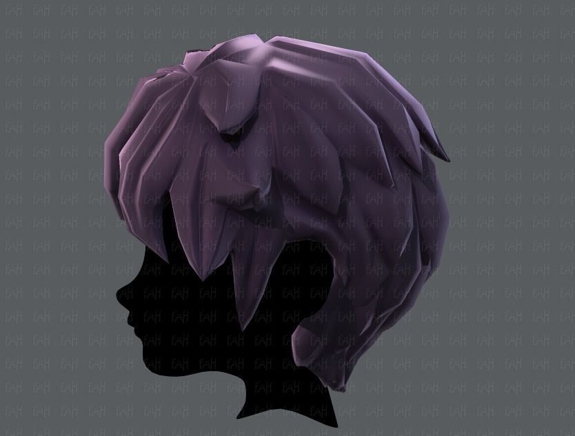 3D Hair style for boy V07 Low-poly 3D model_23