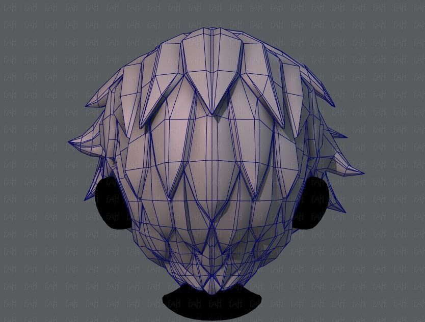 3D Hair style for boy V07 Low-poly 3D model_29